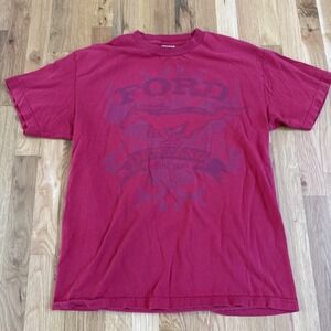 Men's‎ Vintage Y2K Alstyle Apparel Ford Mustang Graphic Print Red Shirt Size L